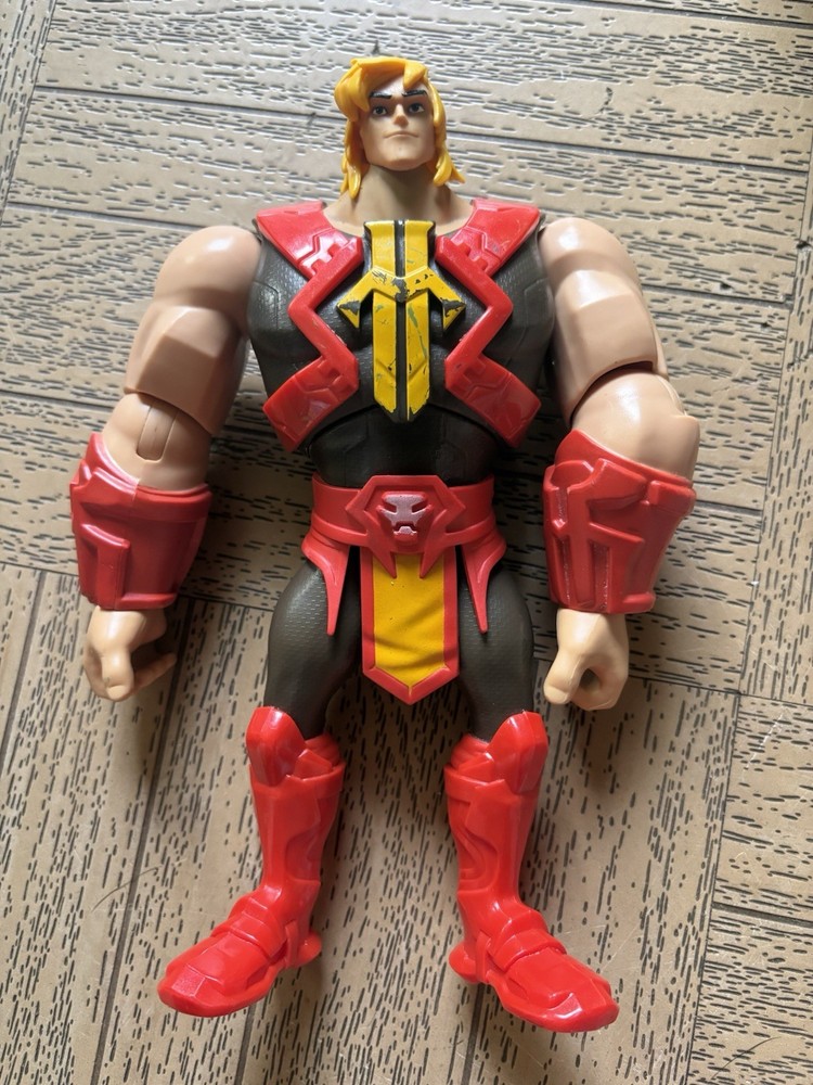 Action Figure, Red Black Yellow Beige Plastic Collectible, 12 in