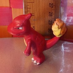 Pokemon, red character, display figure, 2″h by CGTSJ/TOMY, made in china
