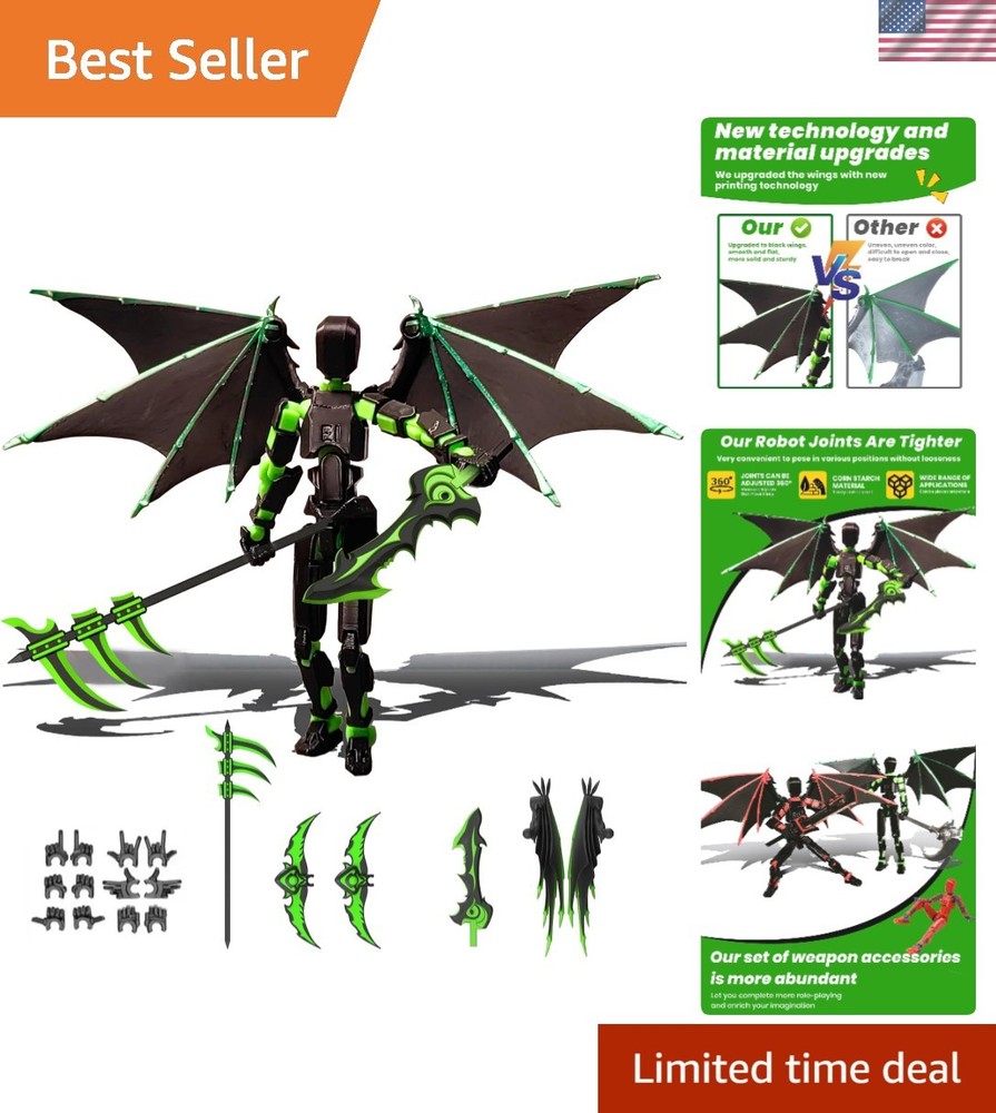 Dummy 13 Action Figure – Eco-Friendly Articulated Toy with Majestic Demon Wings