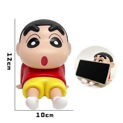 Crayon Shin-Chan Phone Holder Anime Figure Kawaii Desktop Decoration 11cm Toy
