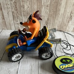 VINTAGE EZ TEC CRASH BANDICOOT REMOTE CONTROL CAR 2000 BATTERY TESTED WORKS