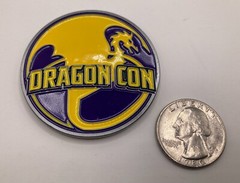 Time Variance Authority/Dragoncon 2 inch Challenge Coin, Antique silver