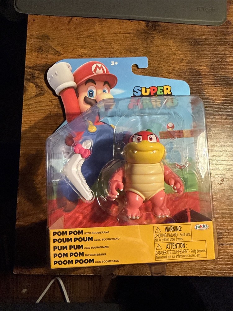 Jakks Pacific Nintendo Super Mario POM POM w/ Boomerang 4 Inch Action Figure MOC
