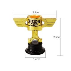 Disney Pixar Cars Gold No.95 McQueen Alloy Trophy Diecast Portables Toy Car Gift
