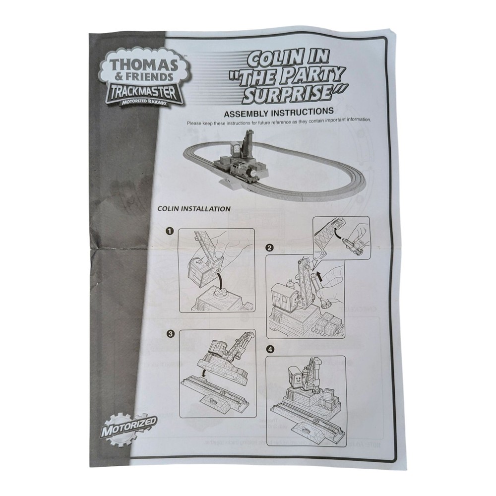 Assembly Instructions Manual For Colin In The Party Surprise Thomas Trackmaster