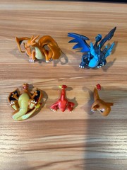 POKEMON TOMY MEGA CHARIZARD X & Y, CHARIZARD, CHARMELEON, AND CHARMANDER used