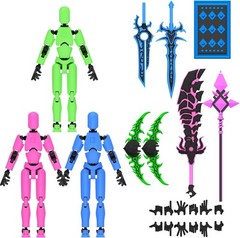 Glowing Titan 13 Action Figure Set 3-Colors-A 7.87 Inches Model LAFS06 Stylized