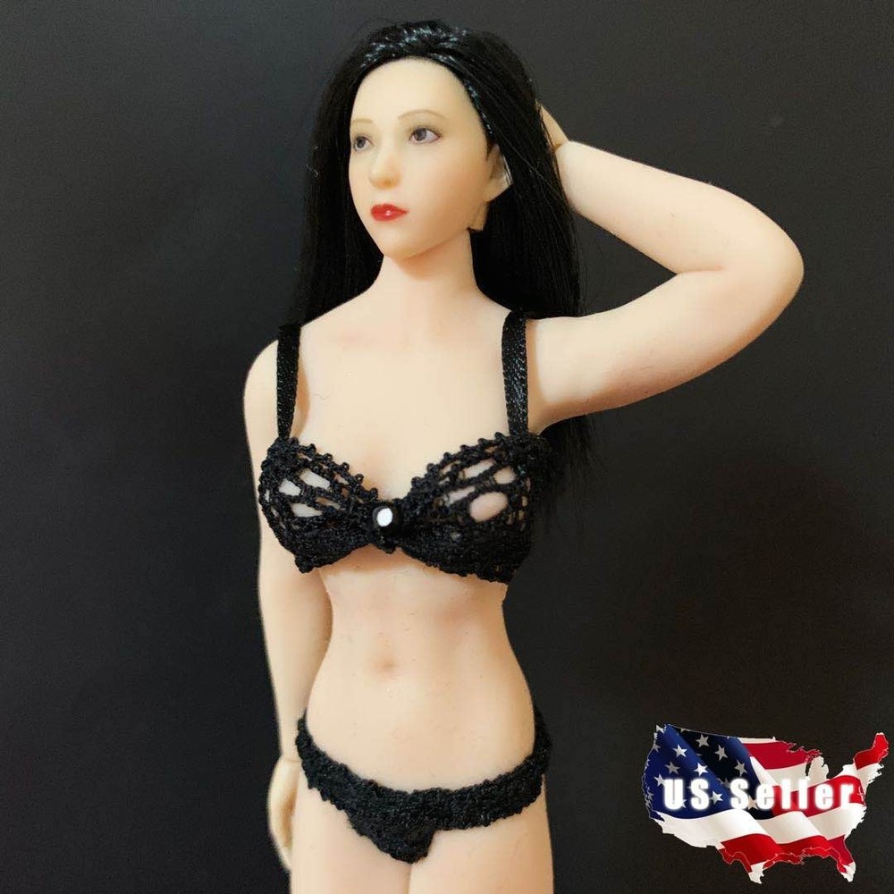 1/12 Lace Outfit Set Black For 6″ PHICEN T01 T03 TBLeague Female Figure Doll