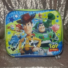 Disney Pixar Toy Story Bundle Woody Buzz Bullseye Books Lunch Bag & Toy Figures