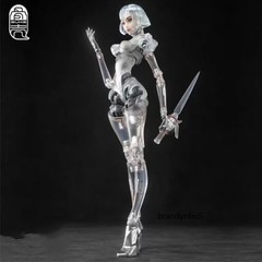 AI Agent Female C1 Transparent Version 1/12 Figure Articulated Collectible Model
