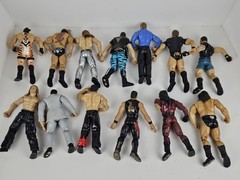 1990’s Lot of 13 Vintage WWF Wrestling ‘Titan Tron’ Action Figures Jakks Pacific