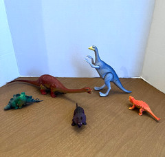 Lot of (37) DINOSAUR TOYS Assorted Sizes / Species PREHISTORIC FIGURINES Hobby