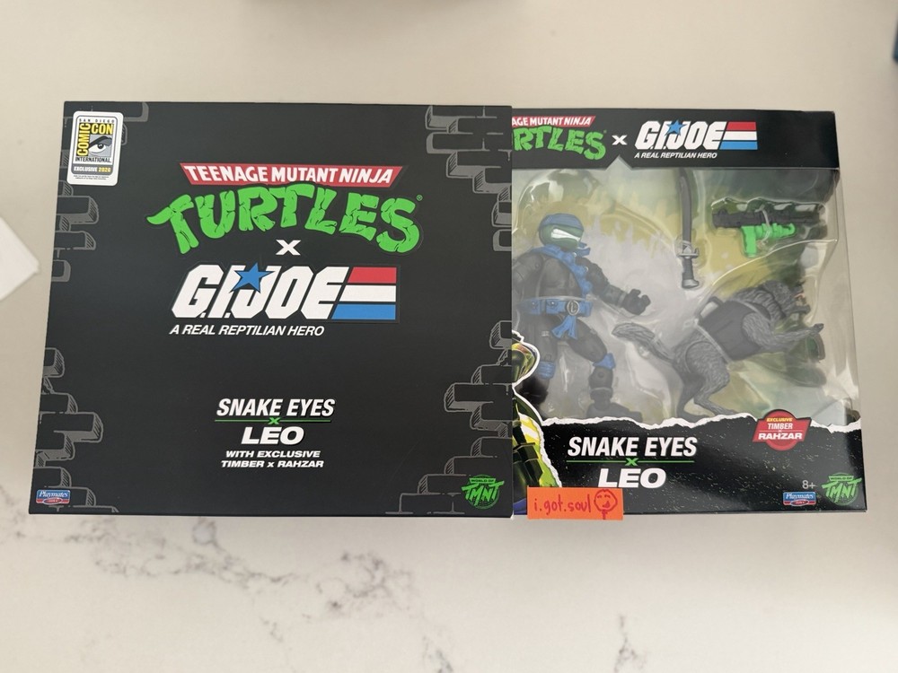 TMNT × G.I. Joe Snake Eyes × Leonardo Figure Set UCC SDCC 2026 IN Hand