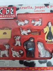Disney 101 Dalmatians Collectible Figurines Cruella de Vil Jasper & Puppies (C5)
