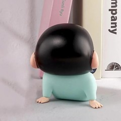 Crayon Shin-Chan Phone Holder Anime Figure Kawaii Desktop Decoration 11cm Toy