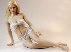 12″ TBLeague Female Girl Doll 1/6 Wheat Seamless Body With Blond Hair Head Scupt