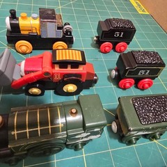 Thomas & Friends Wooden Railway Toy Train Lot – 14 Piece Mixed Vehicle Set