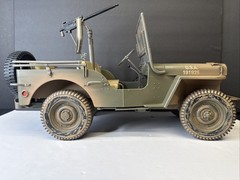 Hasbro GI Joe 12″ WWII 1941 Jeep Willys US Army 1:6 Scale W/ Turret Gun (2001)