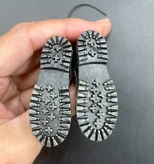 1/6 scale BLACK Combat tactic boots PEG BASED for 12″ Male Action Figure