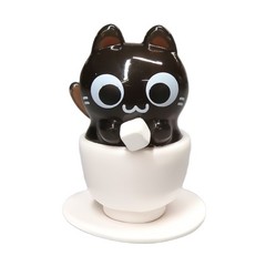 Black Coffee Cat Cup Figure Japan Blind Box Capsule Mystery Ball Toy 1 Random