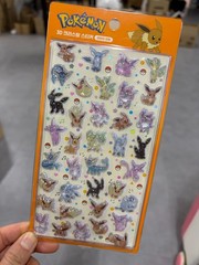 Pokemon 3D Crystal Sticker Bon Bon Sticker 4ea SET Korea