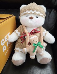 Fully Jointed Handmade 12″ Christmas Gingerbread Man Teddy Bear Limited Edition