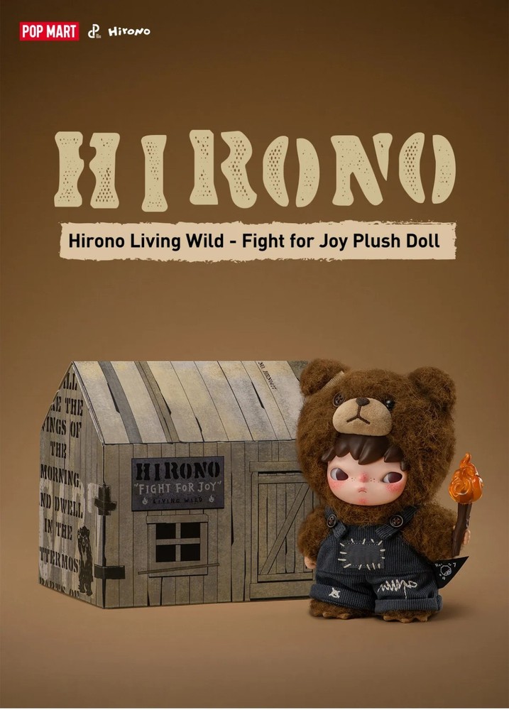 POP MART Hirono Living Wild Fight For Joy Plush Figure Plush Dolls Authentic US