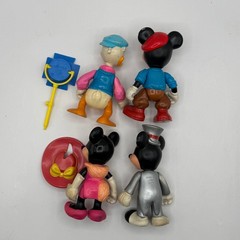 Arco Disney Action Figures Multicolor Mickey Minnie Donald Vintage Lot of 4
