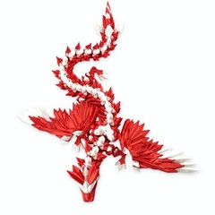 Lot 4 Articulated Winged Dragon Toys 11.25″ 3D Printed Dragon Fidget Desk Pets