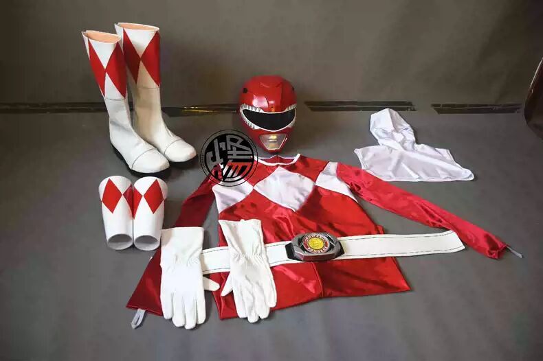 Power Rangers 1/1 Scale Red Ranger Cosplay Set Wearable Custom Clothing Prop