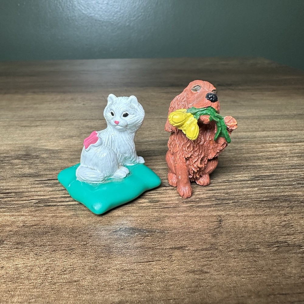 MEG Kitty & Puppy In My Pocket 1.5” Figures Vintage 1994 & 1996
