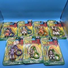 7 LOT RARE MOC NIP Vintage 1999 Dragonball Z IRWIN Funimation Clip Keychain