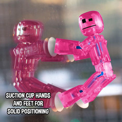 , Set of 8 Clear Collectable Action Figures and Mobile Phone Tripod, Create Stop