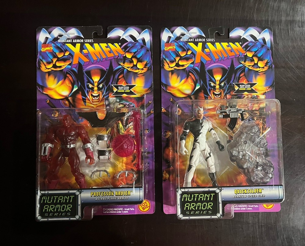 Toy Biz X-Men Mutant Armor Series Professor Xavier Astral & Quicksilver Quantum