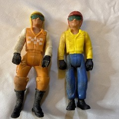 Lot of 2 Fisher Price Adventure People Race Car Driver Guys Vintage Rare Origina