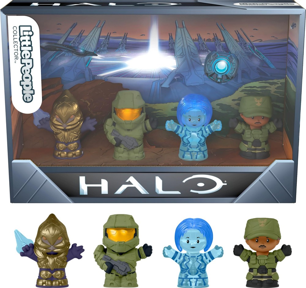 Little People Collector Halo Video Game Special Edition Set for Adults & Fans, 4