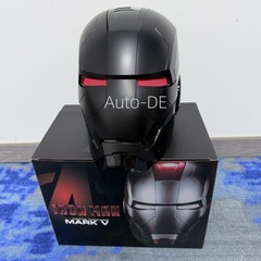 BLACK Autoking Iron Man Helmet MK5 Voice-controlled Mask Transform Cosplay Prop