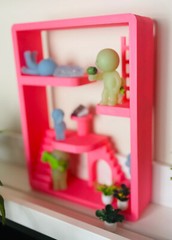 Pink Smiski House Shelf | Mini Figure Room Display | Kawaii Decor | Sonny Angels