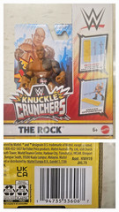 @WWE Knuckle Crunchers The Rock Action Figure&Accessories Bone Crushing Sounds🆕