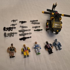 LOT Vintage 1993 Military Muscle Men San Francisco Toymakers Mighty Helicopter