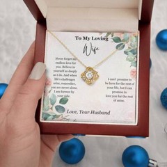 Gift for Wife Pendant Love Knot Necklace