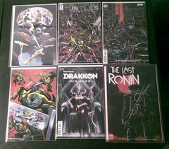 JASON DAVID FRANK SIGNED COMICS & Power Rangers X TMNT Figures Full Set Bundle
