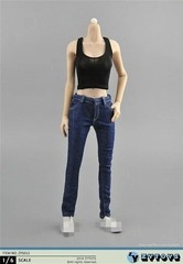 ZYTOYS ZY5012 1/6 Female Blue shirt & Jeans Pants Suit For 12″Figure Body