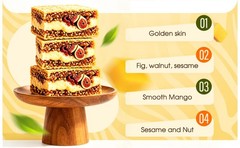 Fig & Walnut Stuffed Mango Pie, 250g Fig and Walnut Bars with Black Sesame ,