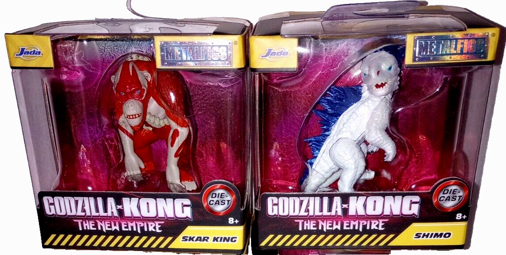 Godzilla X Kong – Shimo & Skar King – Jada Metal Figures – Lot of 2 – New in Box