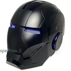Full Black Iron Man 1:1 MK5 Helmet Mask Jarvis Deformable Voice Control Wearable