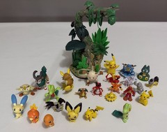 Pokemon Select Wild Jungle Enviroment 25 Figures Lot Mankey Treecko Bobble Head