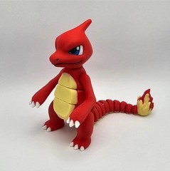 Articulated Charizard, Mega Charizard X, Charmeleon, Charmander, 3D Printed
