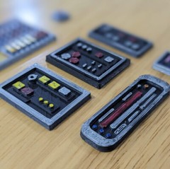 7x Control Panels for 3.75 IN FIGURE DIORAMA