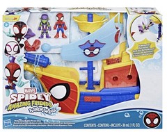 Spidey and His Amazing Friends WaterWebs Bubble Pirate Ship Toy DAMAGED BOX